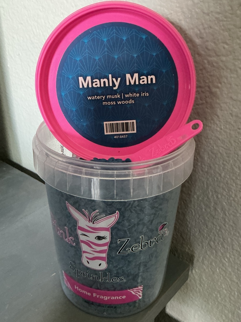 Manly Man Pink Zebra Odor Eliminating Wax Melts in a 4 oz blend bag